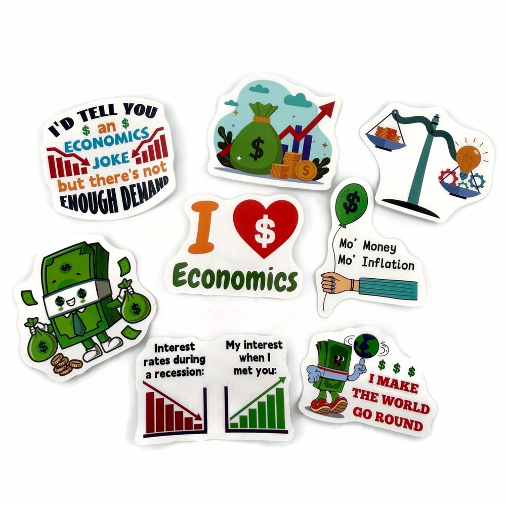 Economics Stickers - Lot of 8